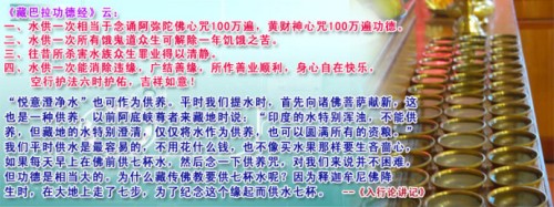 佛前供水功德及示范图片 佛前供水功德及示范图片